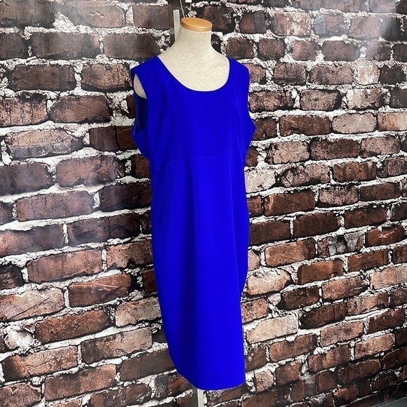 Miss Cristina Dress Cobalt Blue Sleeveless Midi Size 3XL - Picture 5 of 13